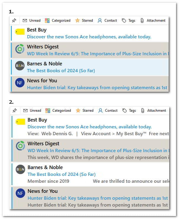 Show Preview Text in Mail