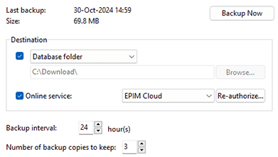 Improved Backup Options