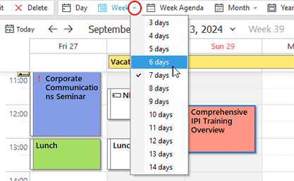 Select range by days in Calendar