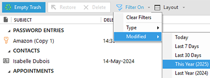 Trash Filtering and Grouping