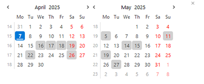 UI Improvements: Small Calendar Readability