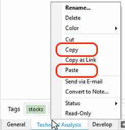 Duplicate tabs in Notes